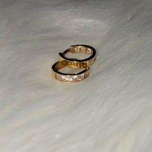 Child's Cubic Zirconia Huggie Hoop Earrings